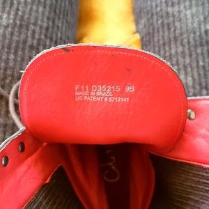 Womens patented Cole Haan Nike Air heeled boots